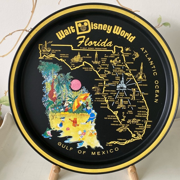 Disney Other - Vintage Walt Disney World Florida Souvenir Metal Tray - Gulf of Mexico
